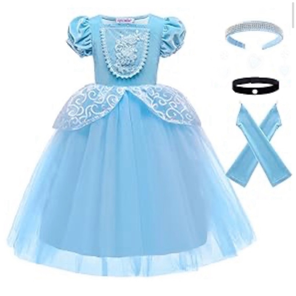 Blue Cinderella Princess Costume for Kids 4-5T